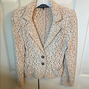 Nanette Lepore Cream Knit Jacket